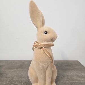 New Velvet Easter Bunny with bow Figurine Easter decor 2026